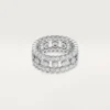 Broderie De Cartier-ring, drievoudige rij, diamanten