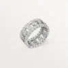 Broderie De Cartier-ring, drievoudige rij, diamanten