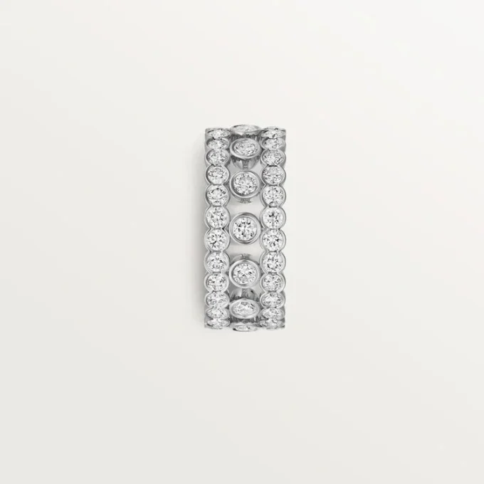 Broderie De Cartier-ring, drievoudige rij, diamanten