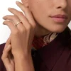 C De Cartier trouwring, 3 mm breed, 1 diamant