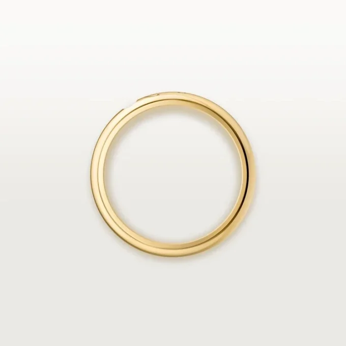 C De Cartier trouwring, 3 mm breed, 1 diamant