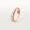 C De Cartier trouwring, 4 mm breed, 1 diamant