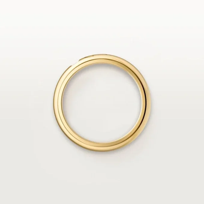 C De Cartier trouwring, 4 mm breed, 1 diamant