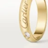 C De Cartier trouwring, 4 mm breed, 1 diamant