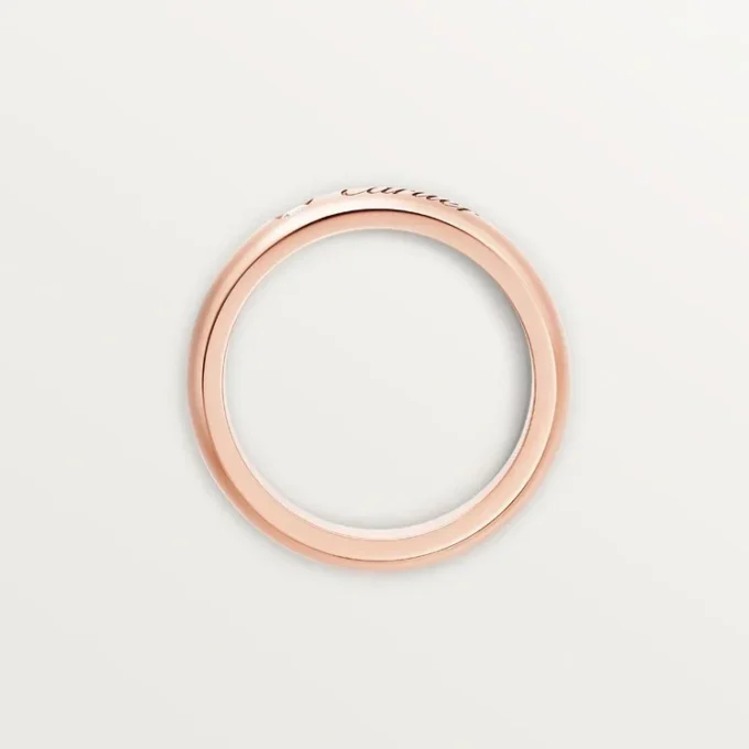 C De Cartier trouwring, 4 mm breed, 1 diamant