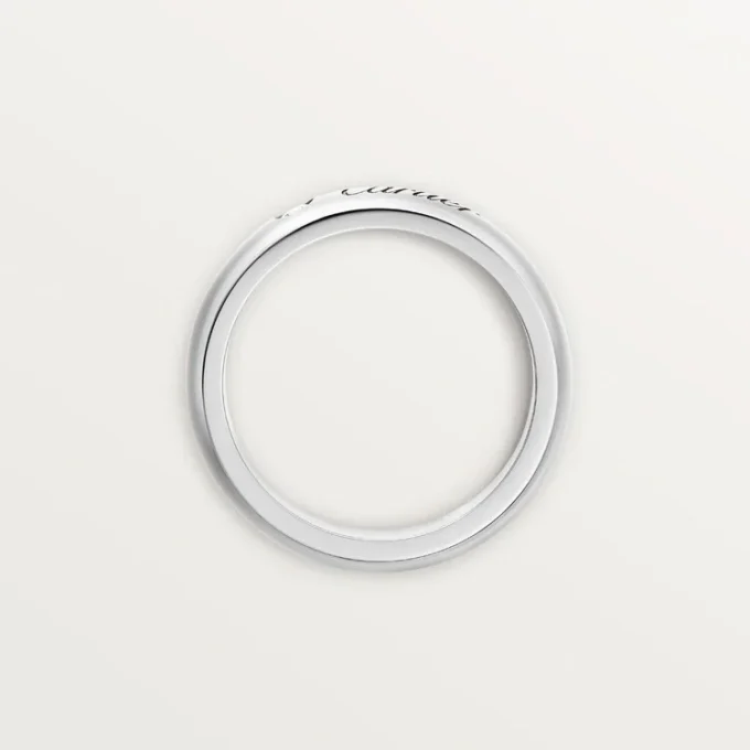 C De Cartier trouwring, 4 mm breed, 1 diamant