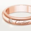C De Cartier trouwring, 4 mm breed, 1 diamant