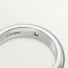 C De Cartier trouwring, 4 mm breed, 1 diamant