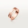 C De Cartier trouwring, 5 mm breed, 1 diamant