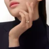 C De Cartier trouwring, 5 mm breed, 1 diamant