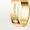 C De Cartier trouwring, 5 mm breed, 1 diamant