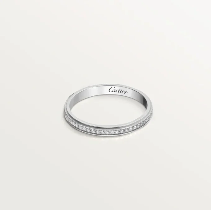 Cartier D’amour trouwring – Platina, diamanten – Cartier