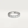 Cartier Destinee trouwring, 4,1 mm breed, bezet