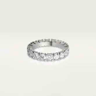 Cartier Destinee trouwring, 4,1 mm breed, bezet