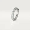Cartier Destinee trouwring, 4,1 mm breed, bezet