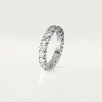 Cartier Destinee trouwring, 4,1 mm breed, bezet