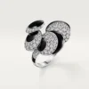 Cartier Libre Polymorph-ring, onyx, transformeerbaar