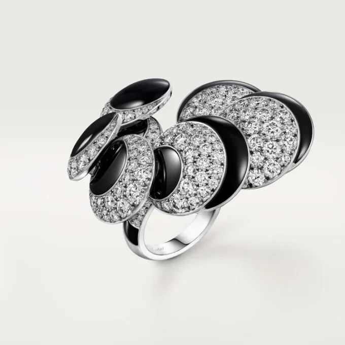 Cartier Libre Polymorph-ring, onyx, transformeerbaar