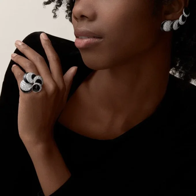 Cartier Libre Polymorph-ring, onyx, transformeerbaar