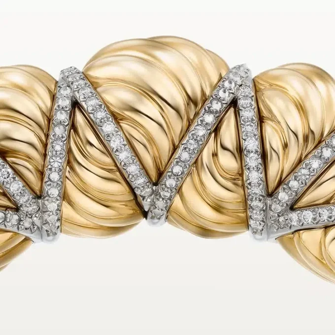 Cartier Libre Tressage-armband, diamanten