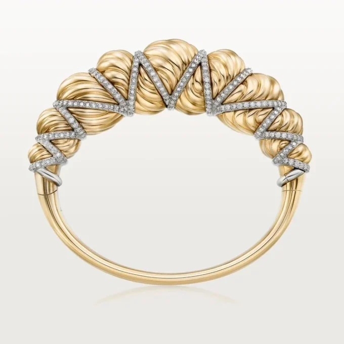 Cartier Libre Tressage-armband, diamanten