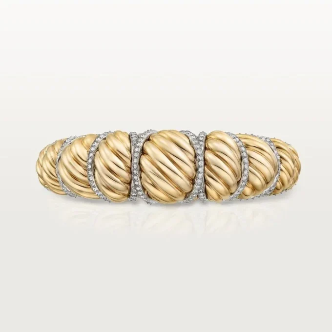 Cartier Libre Tressage-armband, diamanten