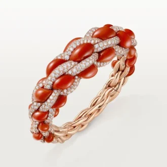 Cartier Libre Tressage-armband, koraal