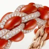Cartier Libre Tressage-armband, koraal