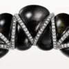 Cartier Libre Tressage-armband, obsidiaan, diamanten