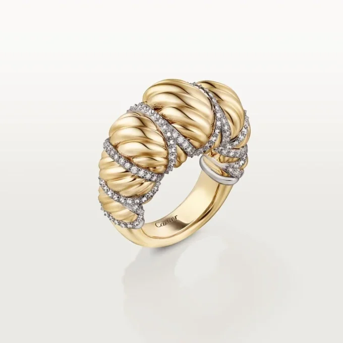 Cartier Libre Tressage-ring, diamanten