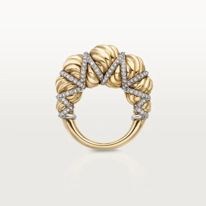 Cartier Libre Tressage-ring, diamanten