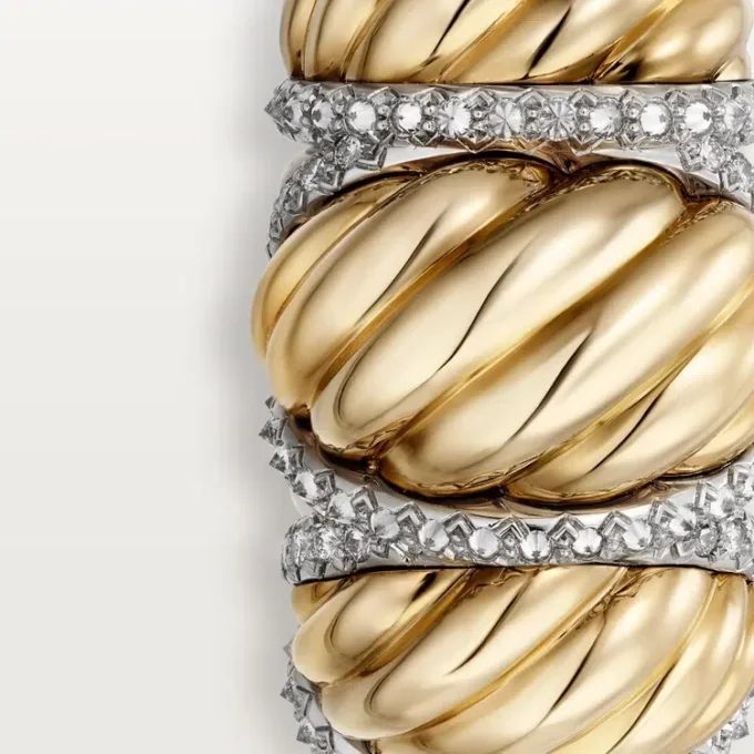 Cartier Libre Tressage-ring, diamanten