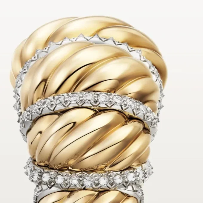 Cartier Libre Tressage-ring, diamanten