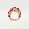 Cartier Libre Tressage-ring, koraal