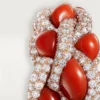 Cartier Libre Tressage-ring, koraal