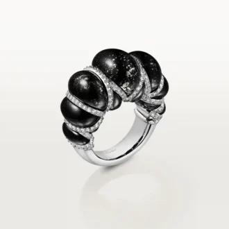 Cartier Libre Tressage-ring, Metaquartzite, diamanten
