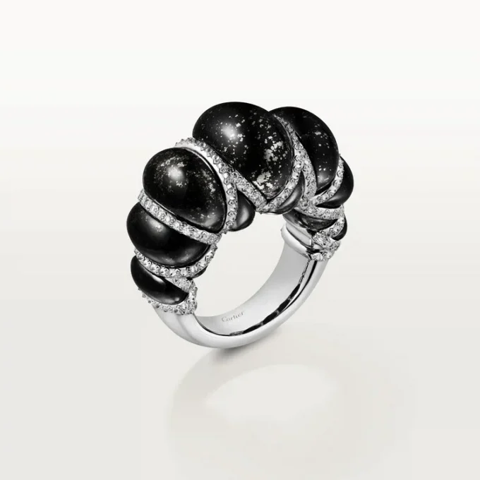 Cartier Libre Tressage-ring, Metaquartzite, diamanten