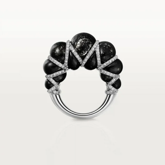 Cartier Libre Tressage-ring, Metaquartzite, diamanten