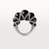 Cartier Libre Tressage-ring, obsidiaan, diamanten