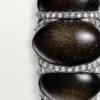 Cartier Libre Tressage-ring, obsidiaan, diamanten