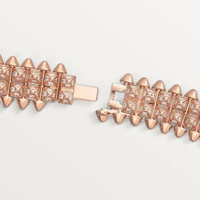 Clash De Cartier-armband, flexibel, dubbele rij, bezet