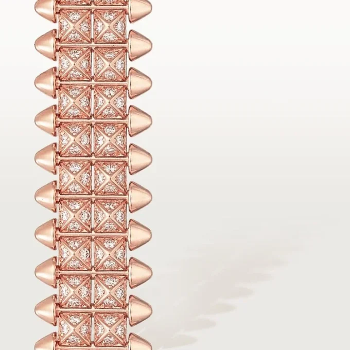 Clash De Cartier-armband, flexibel, dubbele rij, bezet