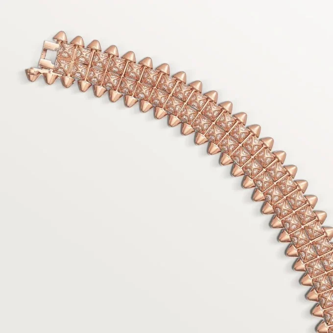 Clash De Cartier-armband, flexibel, dubbele rij, bezet