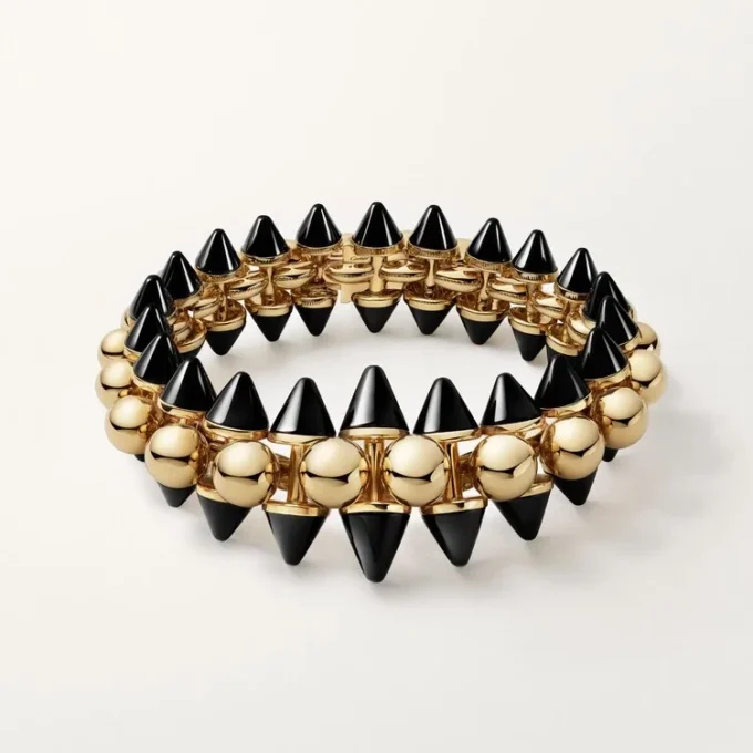 Clash De Cartier-armband, flexibel, extra groot model, onyx