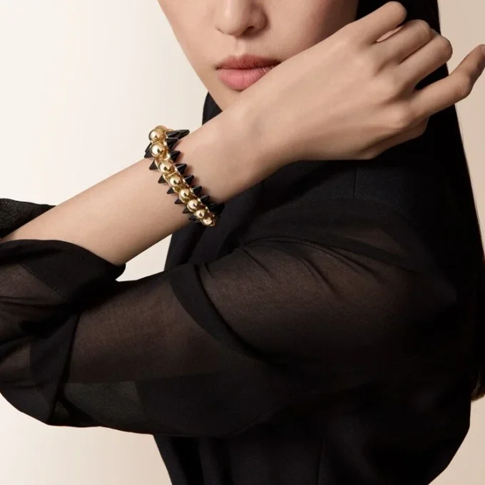 Clash De Cartier-armband, flexibel, extra groot model, onyx