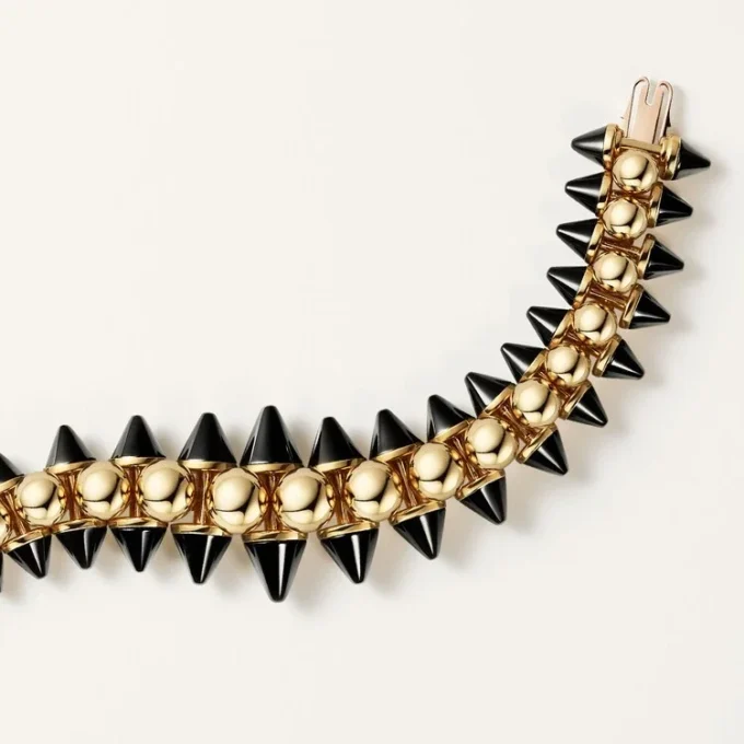 Clash De Cartier-armband, flexibel, extra groot model, onyx