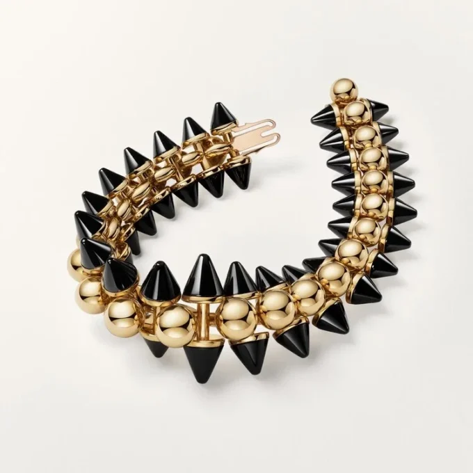 Clash De Cartier-armband, flexibel, extra groot model, onyx