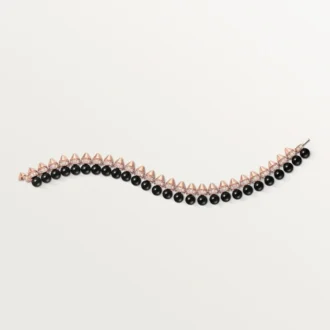 Clash De Cartier-armband, flexibel, onyx, extra groot model, diamanten