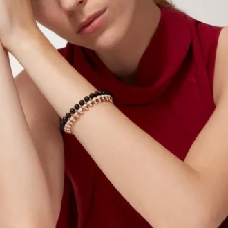 Clash De Cartier-armband, flexibel, onyx, extra groot model, diamanten