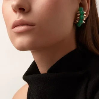 Clash De Cartier enkele oorbel, chrysopraas, extra groot model
